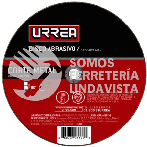 AMSD04 DISCO ABRASIVO TIPO 27 PARA ACERO INOXIDABLE 4-1/2" X 1/4" URREA