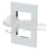 P602B PLACA 2 MODULOS 1/3, LINEA PREMIUM, COLOR BLANCO SURTEK