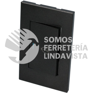 P618N PLACA PARA TIMBRE 1/1, LINEA PREMIUM, COLOR NEGRO SURTEK