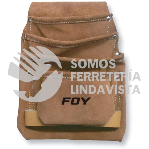 143212 ESTUCHE PORTAHERRAMIENTAS DE CARNAZA CON 4 BOLSILLOS FOY