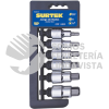F58H01M JUEGO DE 6 DADOS CON PUNTA HEXAGONAL METRICOS CUADRO DE 1/2", 6 PUNTAS SURTEK