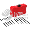 JUP18 JUEGO DE PUNTAS Y ACCESORIOS CON SISTEMA DE AMORTIGUACION DE IMPACTO, 18 PIEZAS URREA
