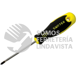D242 DESTORNILLADOR CON MANGO BIMATERIAL, PUNTA PHILLIPS #0 X 2-1/2" SURTEK