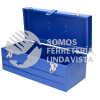 CMF16 CAJA PORTAHERRAMIENTAS METALICA AZUL CON CHAROLA 16" X 7" X 6" FOY