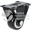 RVN7F RODAJA DE PVC NEGRO CON PLACA FIJA 3" SURTEK