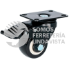 RVN6B RODAJA DE PVC NEGRO CON PLACA GIRATORIA CON FRENO 2-1/2" SURTEK