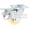 RN10B RODAJA DE POLIPROPILENO BLANCA GIRATORIA CON FRENO 4" SURTEK