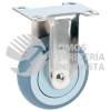 RTI10F RODAJA DE TPR GRIS CON HERRAJES DE ACERO INOXIDABLE FIJA 4" SURTEK