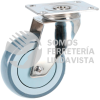 RTI10G RODAJA DE TPR GRIS CON HERRAJES DE ACERO INOXIDABLE GIRATORIA 4" SURTEK