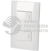 P429B PLACA 2 SWITCH 1/3, LINEA AMERICANA, COLOR BLANCO SURTEK