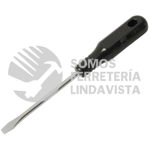DER06 DESTORNILLADOR CON MANGO NEGRO, PUNTA PLANA BARRA REDONDA 5/16" X 6" FOY