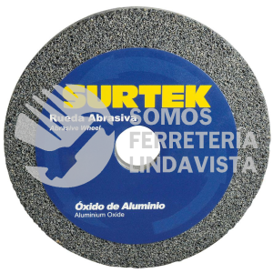 128004 RUEDA ABRASIVA DE OXIDO DE ALUMINIO GRANO 36, 6" X 3/4" SURTEK
