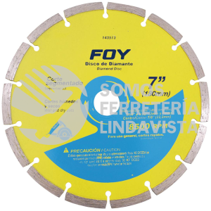 143513 DISCO DE DIAMANTE SEGMENTADO, 7" FOY