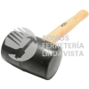 141881 MAZO CON CABEZA DE HULE NEGRO CON MANGO DE MADERA DE 13", 24 OZ FOY