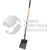 130687 PALA CON MANGO LARGO DE FIBRA DE VIDRIO, CUADRADA SURTEK
