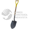 130620 PALA CON MANGO DE MADERA CON PUÑO METALICO "Y", REDONDA SURTEK