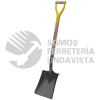 130621 PALA CON MANGO DE MADERA CON PUÑO METALICO "Y", CUADRADA SURTEK