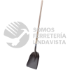 130625 PALA CON MANGO LARGO DE MADERA CON ANILLO CRIMPADO, TIPO CARBONERA SURTEK