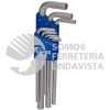 4972MHD JUEGO DE 9 LLAVES HEXAGONALES TIPO "L", METRICAS HEAVY DUTY URREA