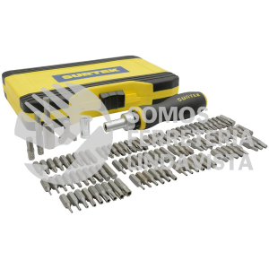 JDP101 JUEGO DE PUNTAS Y ACCESORIOS HEXAGONO DE 1/4", 101 PIEZAS SURTEK