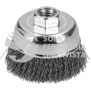 C502 CARDA COPA ONDULADA ALAMBRE DELGADO 4" X 0.35 MM CON ROSCA 5/8" SURTEK