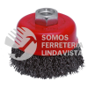 C822 CARDA COPA ONDULADA ALAMBRE GRUESO 5" X 0.50 MM CON ROSCA 5/8" URREA