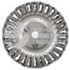C528 CARDA CIRCULAR TRENZADA ALAMBRE DELGADO 4" X 0.35 MM CON ROSCA 5/8" SURTEK
