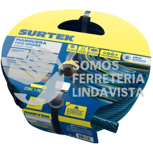 M12S10P MANGUERA PARA JARDÍN SPIDER CON CONECTOR PLÁSTICO 1/2", 10 M SURTEK