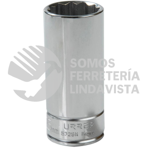 5325M DADO LARGO CUADRO DE 1/2", 12 PUNTAS, METRICO, 25 MM URREA