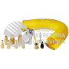 108142 JUEGO DE ACCESORIOS NEUMATICOS CON MANGUERA TIPO RESORTE, 14 PIEZAS SURTEK