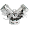 130333 ADAPTADOR PARA MANGUERA DE RIEGO EN "Y" CROMADO 11 X7 CM SURTEK