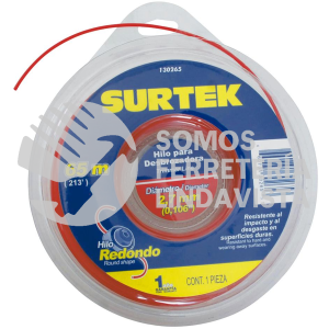 130265 NAILON PARA DESBROZADORA DOBLE BLISTER, 2.7 MM X 65 M SURTEK