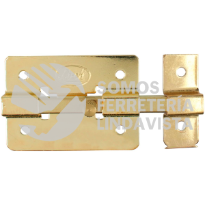 PASL10 PASADOR DE SOBREPONER DE BARRA LATÓN BRILLANTE 10 CM LOCK