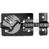 PASN12 PASADOR DE SOBREPONER DE BARRA ACERO NEGRO 12 CM LOCK