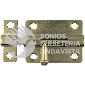 PABL8 PASADOR DE SOBREPONER TIPO BARRIL ACABADO LATÓN BRILLANTE, 8 CM LOCK